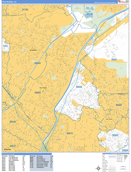 Pico Rivera Map Basic Style